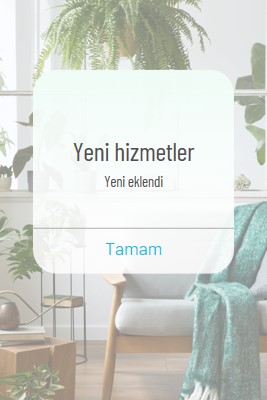 Hizmet bildirimi white modern-simple