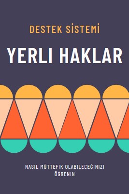 Yerli hakları destekleme blue modern-color-block