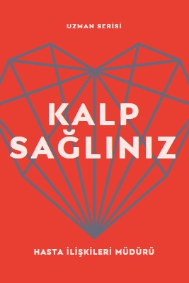 Kalp sağlığınız red modern-bold