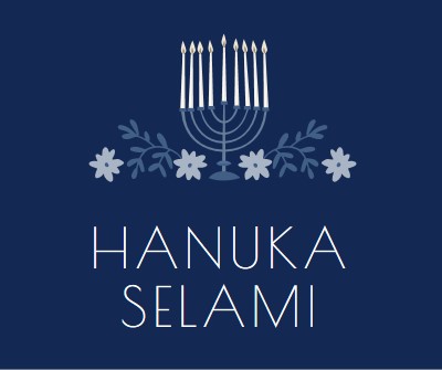 Hanuka selamları blue modern-simple