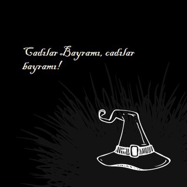 Cadılar Bayramı' dır. black whimsical-line