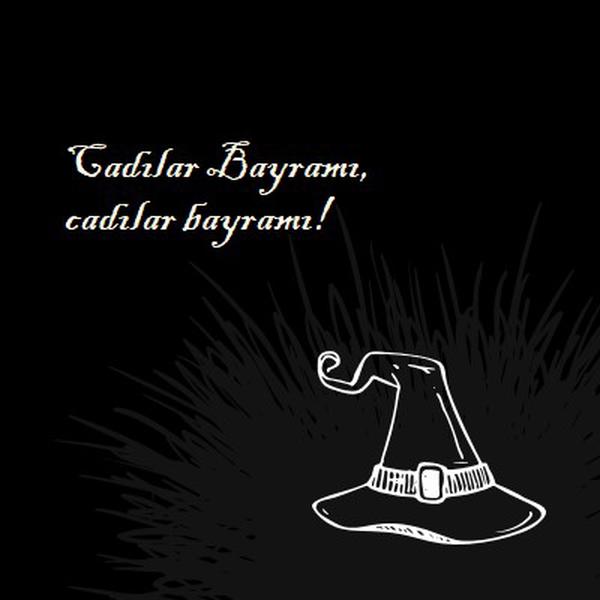 Cadılar Bayramı' dır. black whimsical-line