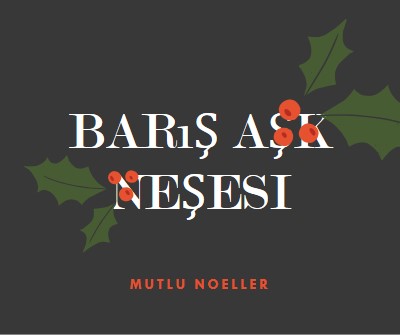 Barış, aşk, neşe gray modern-simple