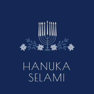 Hanuka selamları blue modern-simple