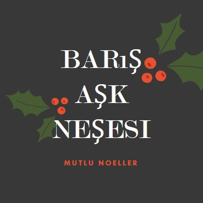 Barış, aşk, neşe gray modern-simple