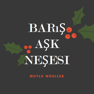 Barış, aşk, neşe gray modern-simple