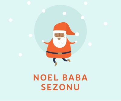 Noel Baba sezonu blue whimsical-color-block