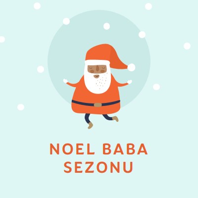 Noel Baba sezonu blue whimsical-color-block