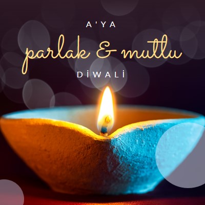 Parlak & mutlu Diwali'ye black modern-simple