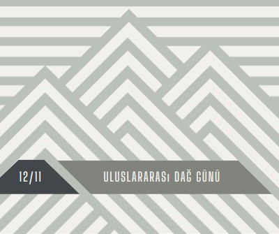 Uluslararası Dağ Günü gray modern-geometric-&-linear