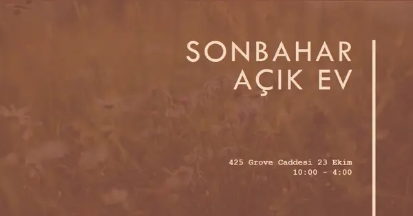 Sonbahar açık ev brown modern-simple