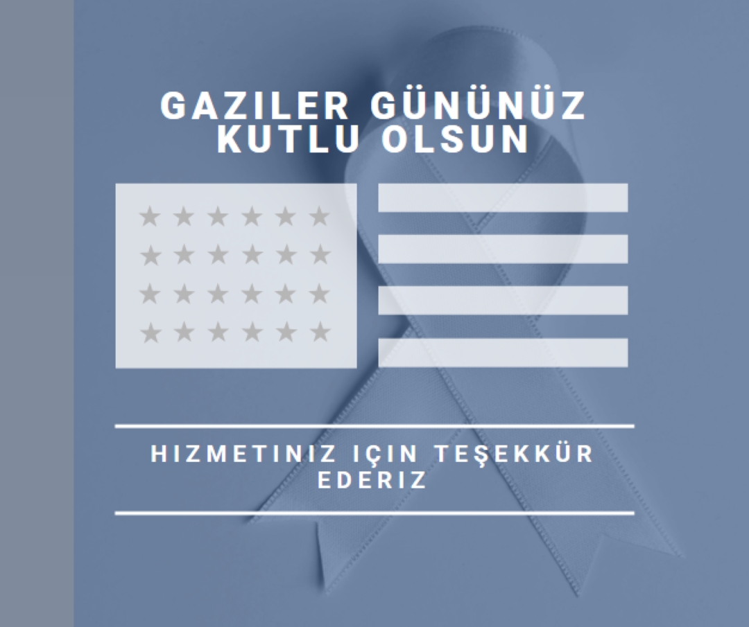ABD gazilerini onurlandırma gray modern-simple