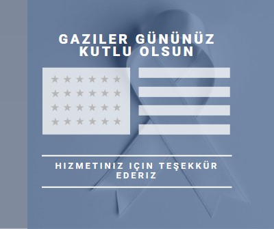 ABD gazilerini onurlandırma gray modern-simple