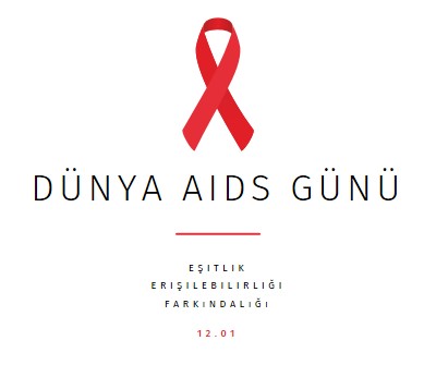 AIDS farkındalığını artırma white modern-simple