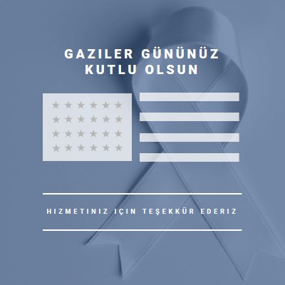 ABD gazilerini onurlandırma gray modern-simple