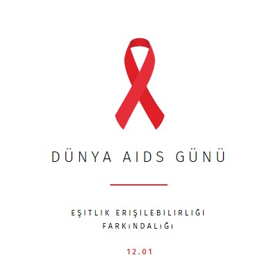 AIDS farkındalığını artırma white modern-simple