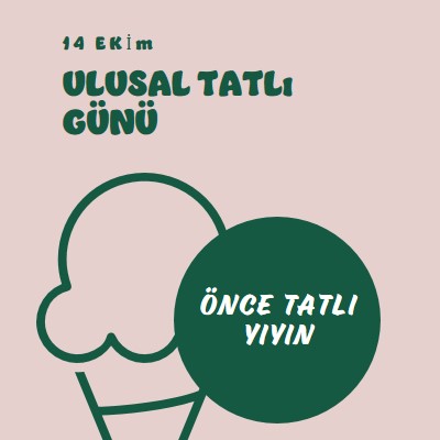 Ulusal Tatlı Günü pink vintage-retro