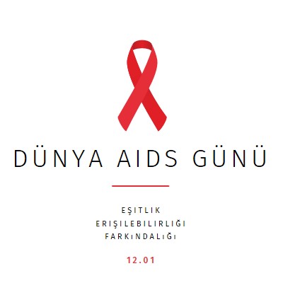 AIDS farkındalığını artırma white modern-simple