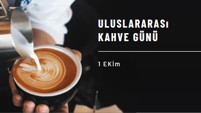 Uluslararası Kahve Günü brown modern-simple