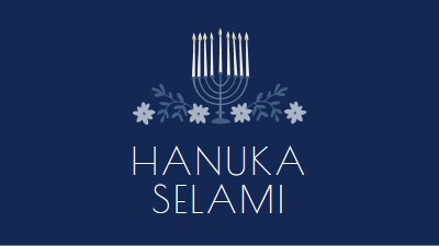 Hanuka selamları blue modern-simple