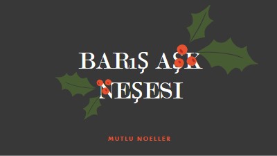 Barış, aşk, neşe gray modern-simple