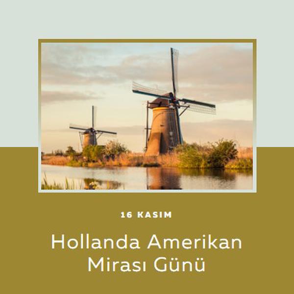 Hollanda Amerikan Mirası Günü brown modern-simple