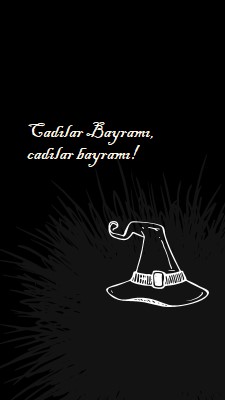 Cadılar Bayramı' dır. black whimsical-line