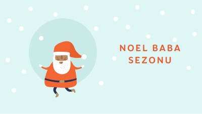 Noel Baba sezonu blue whimsical-color-block