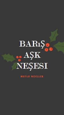 Barış, aşk, neşe gray modern-simple