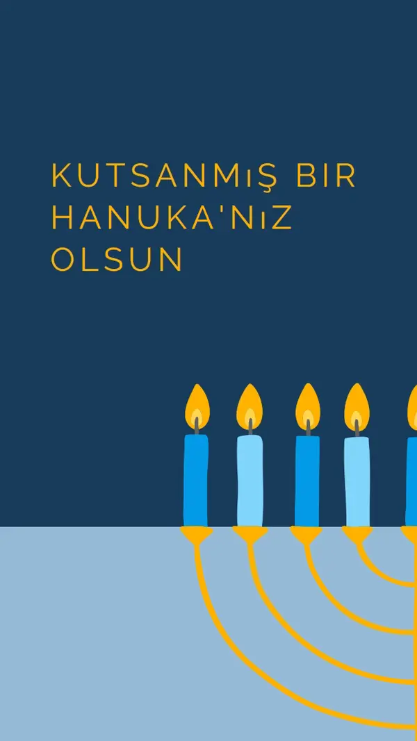 Kutsal Hanuka blue modern-simple