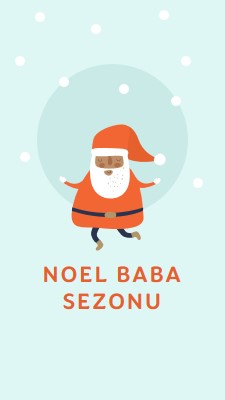 Noel Baba sezonu blue whimsical-color-block