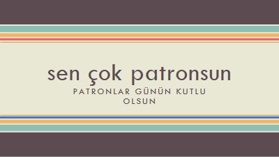 Çok iyi bir patronsun. brown vintage-retro