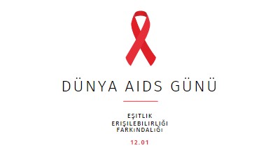 AIDS farkındalığını artırma white modern-simple