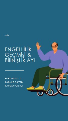 Engellilik Geçmişi & Farkındalık Ayı blue modern-color-block