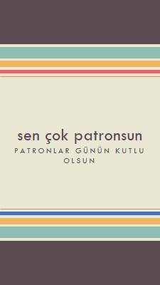 Çok iyi bir patronsun. brown vintage-retro