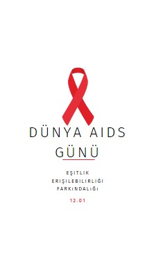 AIDS farkındalığını artırma white modern-simple