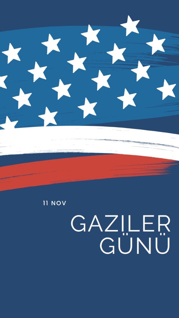 Onur ve hizmet blue modern-simple
