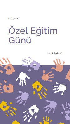 Özel eğitim gününü kutlama purple whimsical-color-block