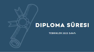 Diplomanız blue modern-simple