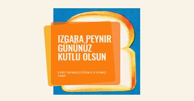 Izgara Peynir Gününüz Kutlu Olsun orange modern-bold