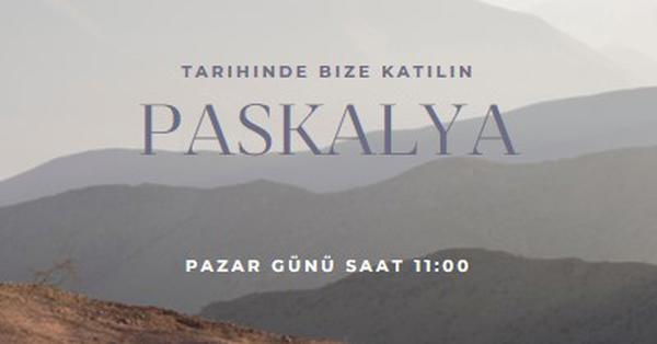 Paskalya Pazar günü bize katılın gray modern-simple