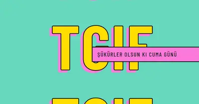 Allah'a şükürler olsun ki, cuma günü. yellow modern-bold