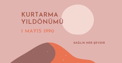 Kurtarma yıldönümüm pink organic-boho