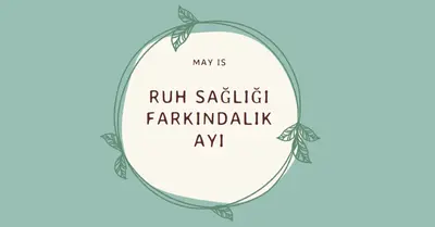 Ruh sağlığı farkındalığını onurlandırma green organic-simple