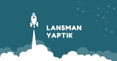 Lansman yaptık green modern-color-block