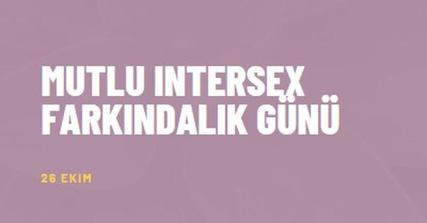 Intersex Farkındalık Gününüz Kutlu Olsun purple modern-bold