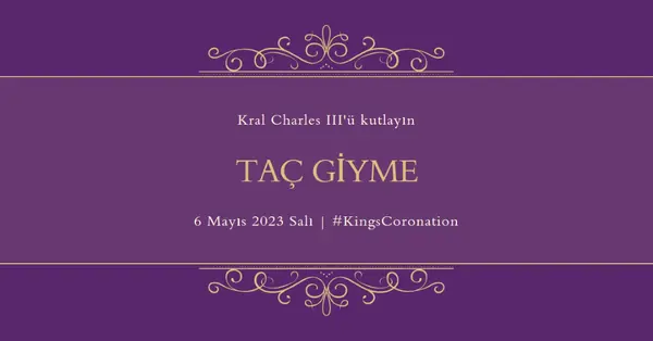 Kraliyet duyurusu purple modern-simple
