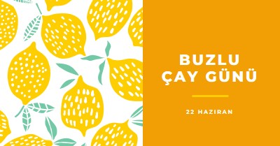 Hayatın limonları buzlu çay içindir orange whimsical-color-block