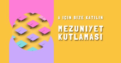 Mezuniyet kutlaması'na katılın yellow whimsical-color-block