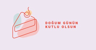 Bir dilim doğum günün kutlu olsun purple whimsical-line